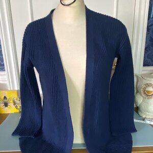 J Crew Mercantile ribbed cardigan in blue - size s